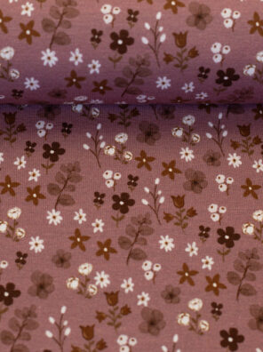 Jersey, Blümchen auf altrosa