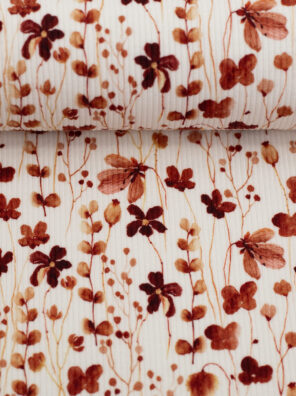 Rippjersey, Blumen terracotta