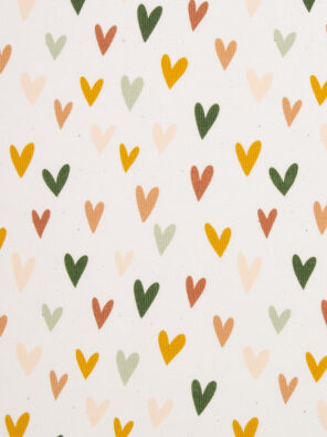 Rippjersey, Herzen grün/ocker