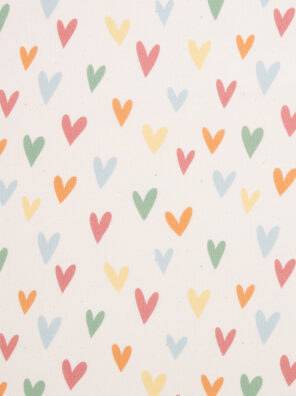 Rippjersey, Herzen Pastelltöne